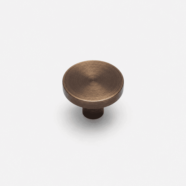 Kitchen button round knobs antique brass - Image 2